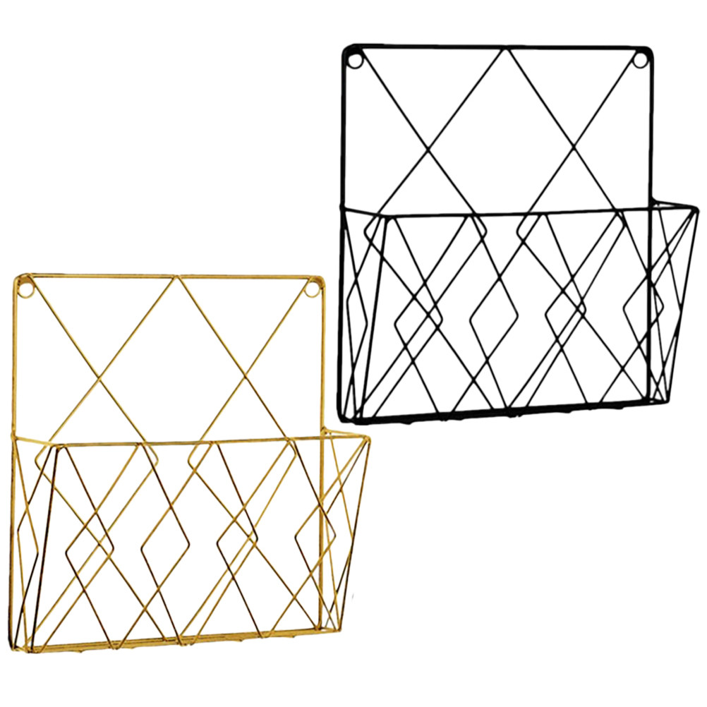 Magazine Holder Rack - قطعتان من منظم الملفات المعدني الممتاز