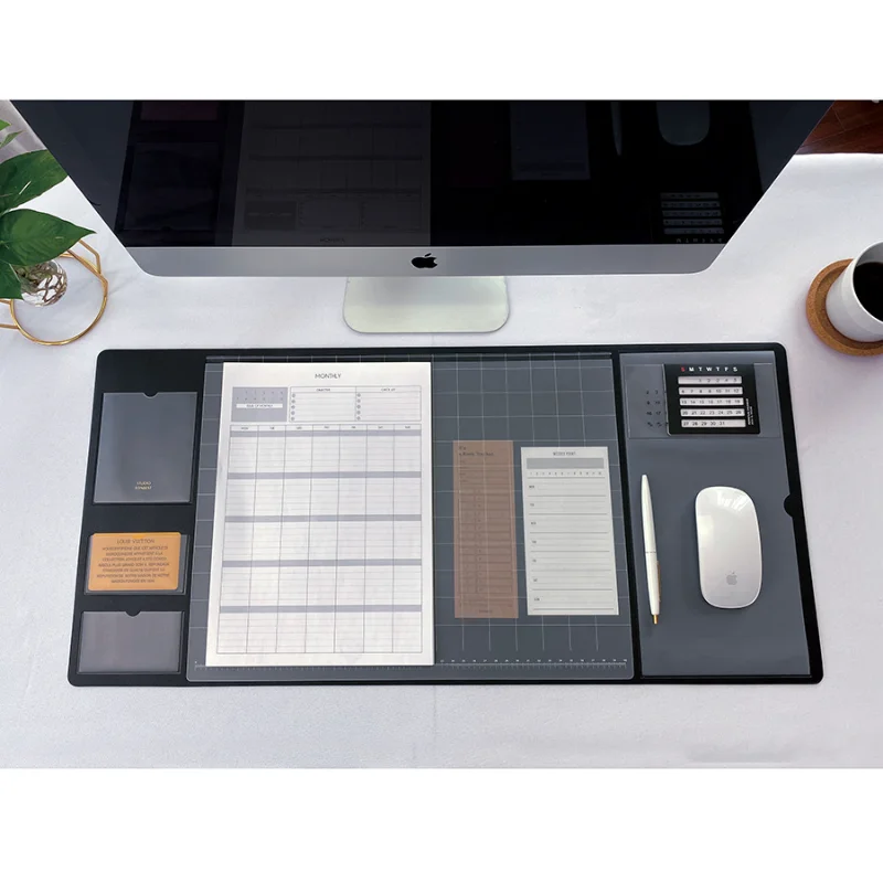 Leather Desk Pad - لوحة مذكرات محمولة كبيرة، لوحة ماوس