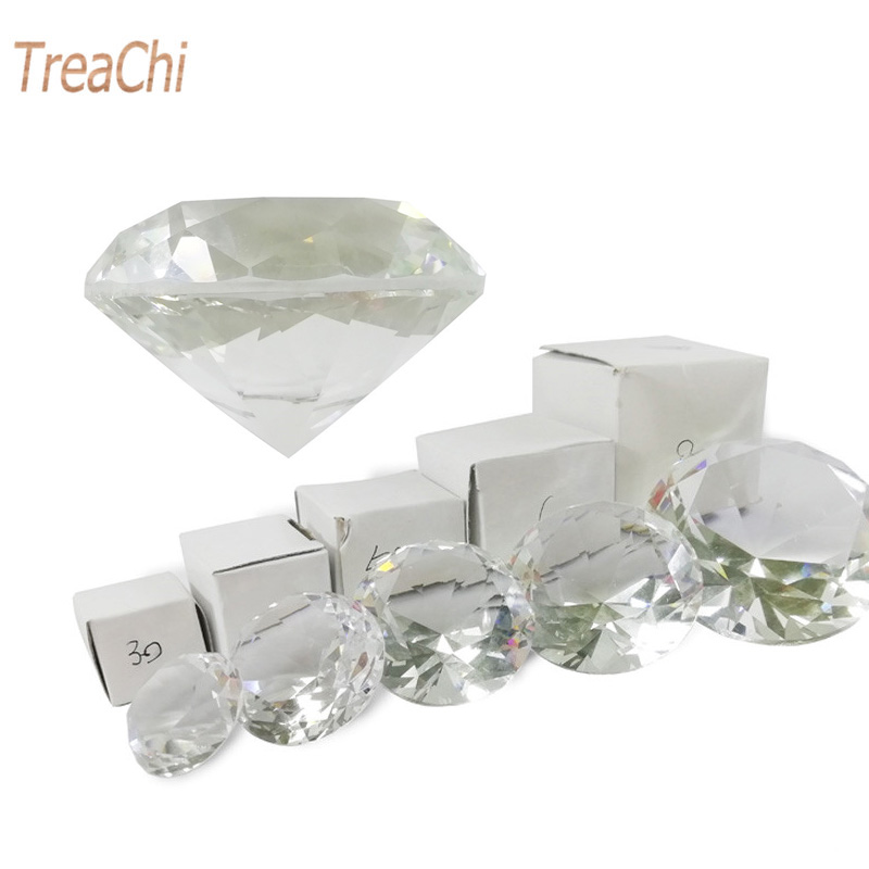 Paper Weight Crystal - كريستال واضح ثقالة الورق الأوجه قطع