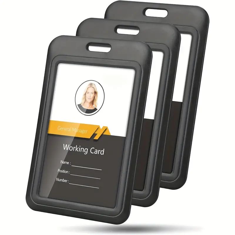 Index Card Holder - 3 قطع حامل بطاقات الهوية المنزلقة
